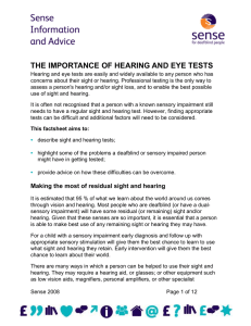 The importance of hearing and eye tests