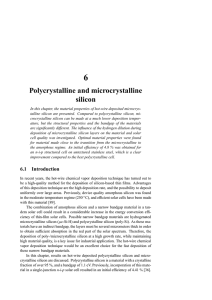 6 Polycrystalline and microcrystalline silicon