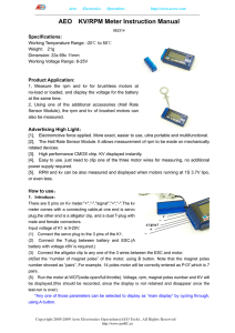 AEO KV/RPM Meter Instruction Manual