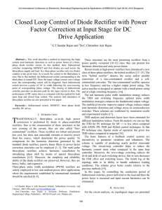 Closed Loop Control of Diode Rectifier with Power Factor Correction