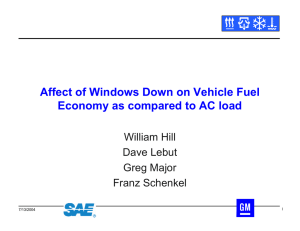 Affect Of Windows Down On Vehicle Fuel