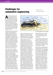 Challenges for automotive engineering