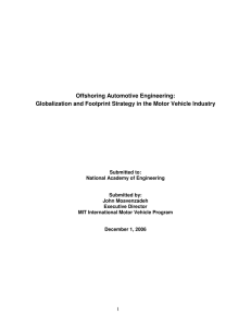 Offshoring Automotive Engineering