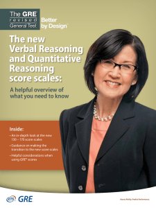 The new Verbal Reasoning and Quantitative Reasoning score scales: