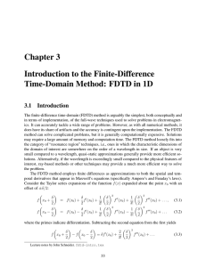 Chapter 3 Introduction to the Finite-Difference Time