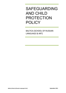 safeguarding and child protection policy