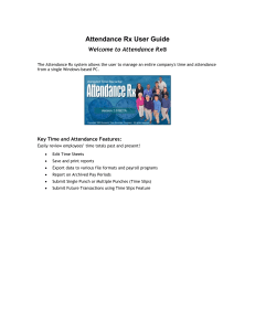 Attendance Rx User Guide - Acroprint Time Recorder Co.