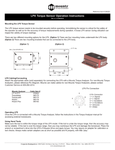LPX Torque Sensor Operating Instructions.qxp