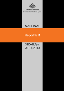 National Hepatitis B Strategy 2010–2013
