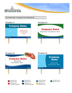 Formatted Sign Templates and Specifications