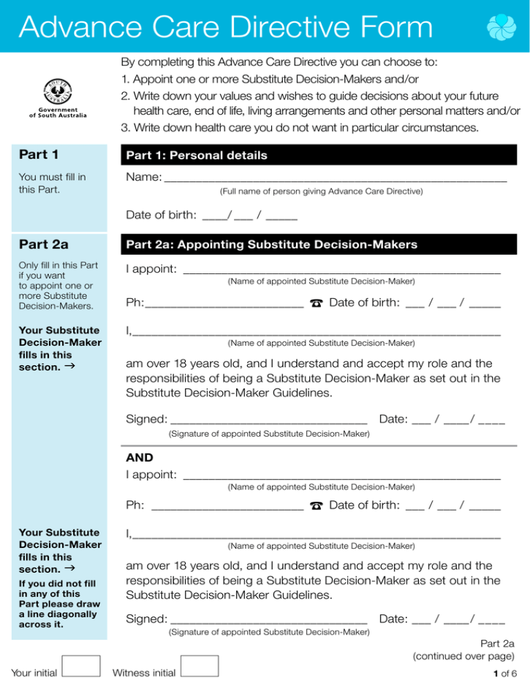 Advance Care Directives