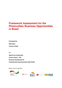 Framework Assessment for the Photovoltaic