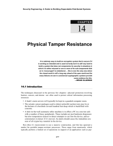 Physical Tamper Resistance