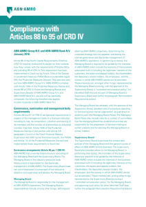 Compliance with Articles 88 to 95 of CRD IV