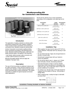 Weatherproofing Kit for Connectors and Antennas