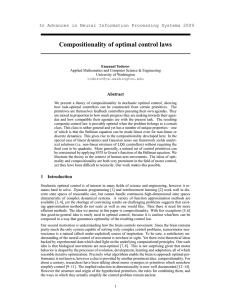 Compositionality of optimal control laws