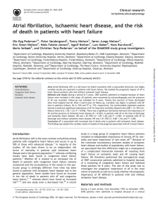 Atrial fibrillation, ischaemic heart disease, and the risk of death in