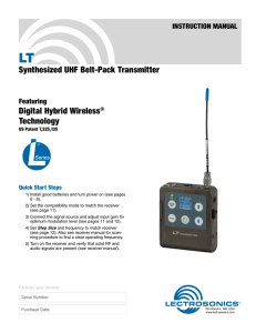 LT Manual - Lectrosonics.com