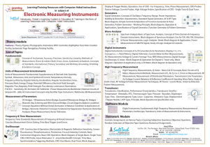 Electronic Measuring Instruments - SoftTech e