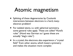 Atomic magnetism