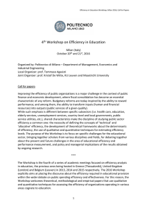 4th Workshop on Efficiency in Education