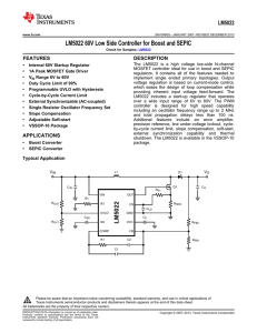 LM5022 60V Low Side Controller for Boost and