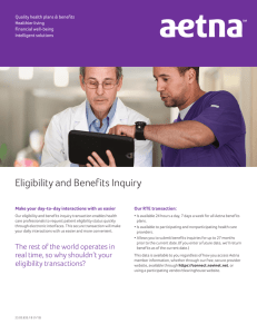 Eligibility and Benefits Inquiry