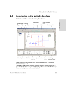 2.1 Introduction to the Multisim Interface