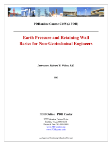 Earth Pressure and Retaining Wall Basics