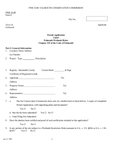 Form C Permit Application Under Falmouth Wetlands Bylaw