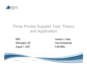 Three Pivotal Supplier Test: Theory and