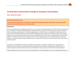 An Illustrative Communication Strategy for Emergency Contraception