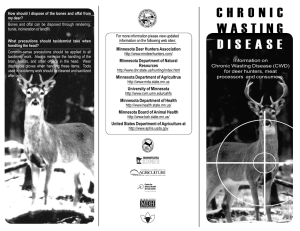 Chronic Wasting Disease - Minnesota Department of Health