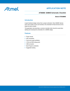 Atmel AT06068: SAM4E Schematic Checklist