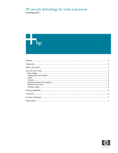 HP security technology for racks and power