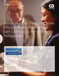 Banco Mercantil Universal Ensures Efficient Project Management