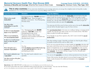 Bronze 6850 HMO - Memorial Hermann Health Solutions