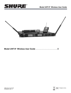 Shure UHF-R Wireless User Guide English
