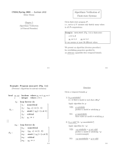 Algorithmic Verification of Finite-state Systems