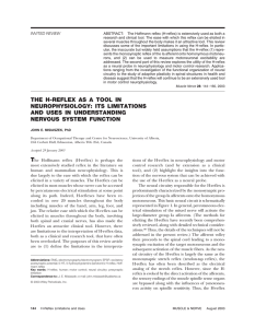 The H-reflex as a tool in neurophysiology: Its limitations and uses in