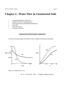Chapter 4 - Water Flow in Unsaturated Soils