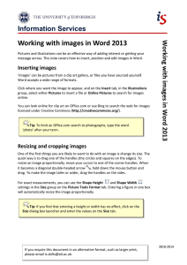 Working with images in Word 2013