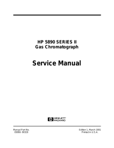 HP 5890 Series II GC Service Manual (05890