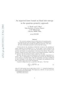 An improved lower bound on black hole entropy in the quantum