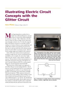 Illustrating Electric Circuit Concepts with the Glitter Circuit