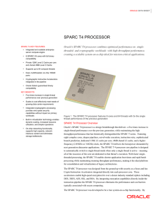 SPARC T4 Processor Data Sheet