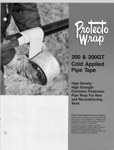 Cold App,lied Pipe Tape