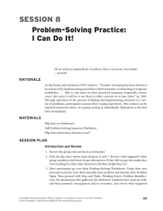 SESSION 8 Problem-Solving Practice: I Can Do It!