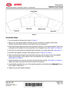 Instructions Tabbed Cone Panel Assembly Steps