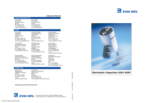 Electrolytic Capacitors 2001-2002